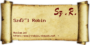 Szél Robin névjegykártya